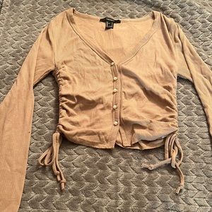 Brown long sleeve button down